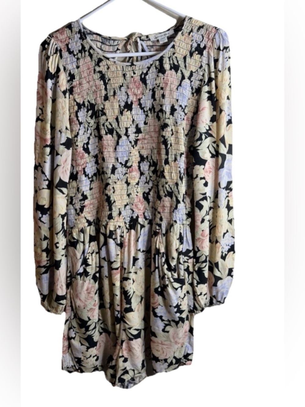 American Eagle Floral Smocked Romper NWT Boho Festival Spring Medium